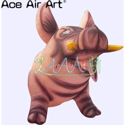 Outdoor promotional inflatable boar,airblow vivid wild pig model for advertising/event decoration