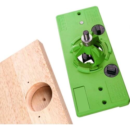 35MM Cup Style Hinge Jig Boring Hole Drill Guide + Forstner Bit Wood Cutter Carpenter Woodworking DIY Tools