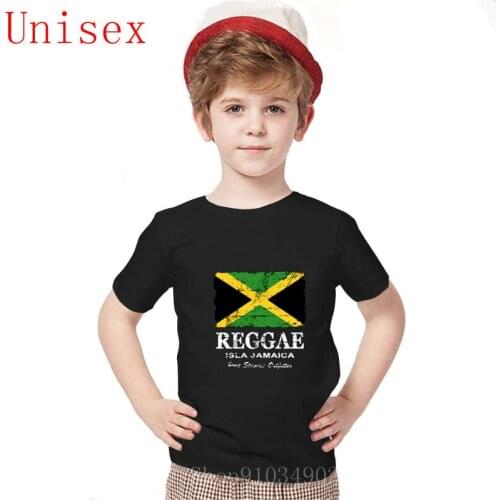 2020 New Design Customized Short Sleeve Organ natural boy clothes Jamaica Flag -Vintage Look Creative Design baby girl clothes