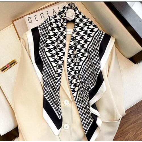 New fashion scarf for ladies Houndstoot printing scarf shawl decorative Sunscreen headscarf Variety popular soft shawl gift