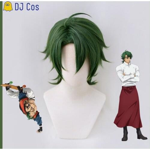 Joe Cosplay Wig Anime SK8 the Infinity SK Green Short Hair Heat-resistant Fiber Hair + Wig Cap Carnival Party Halloween Men