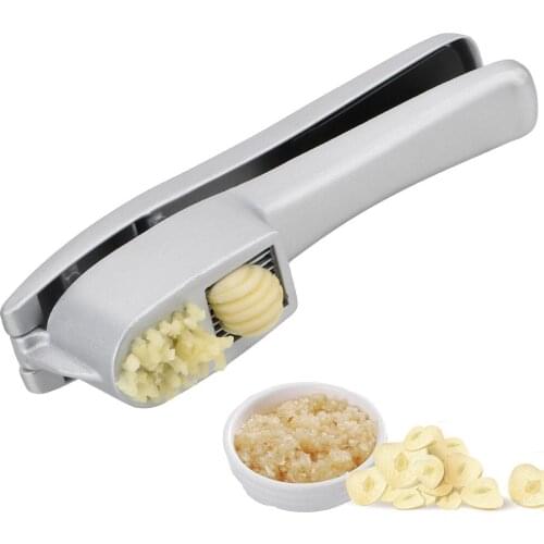 Heavy Duty Aluminium 2 In 1 Garlic Press Kitchen Gadgets Garlic Slicer Crusher Chopper Cuisine Cooking Tools Accessories