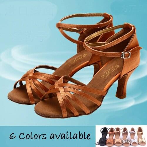6 Colors Professional Ladies Tango Salsa Ballroom Women Latin Dance Shoes Dancewear Dancing Shoes For Women 5cm/7cm Heel Height