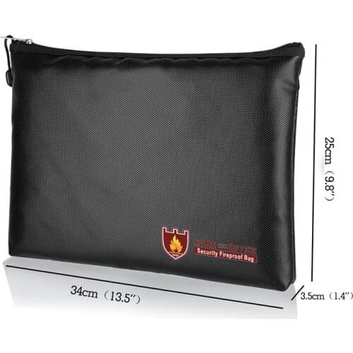 Waterproof Document Bag Fire Resistant Protection Bag Fireproof Money Files Safety Storage iPad Jewelry Casual Bag