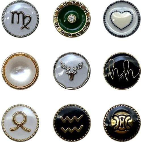 High Quality Fashion Zinc Alloy Metal Hand-sewn Buttons Woolen Coat Coat Clothing Accessories with Foot Buttons 1pcs