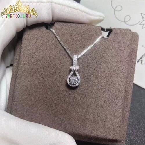 High-end Jewelry 100% 18K gold natural South African Diamond Necklace Wedding gifts HI002