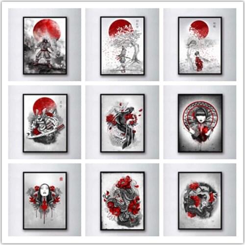 Japanese cartoon anime DIY painting diamond embroidery cherry blossom girl 5D mosaic cross stitch rhinestone Christmas decoratio