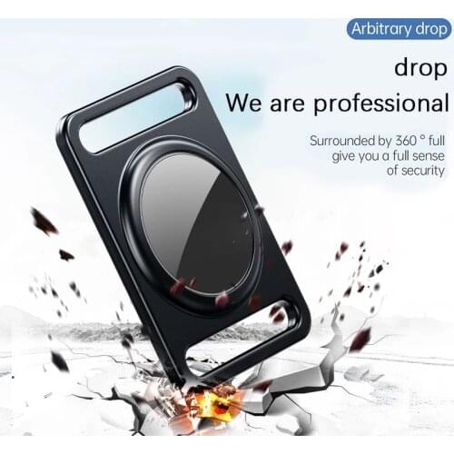 2021 New Protective Case For Apple AirTag Magnetic Metal Shockproof Pet Dog Collar Keychain Holder Anti-Lost Anti-Scratch Cover