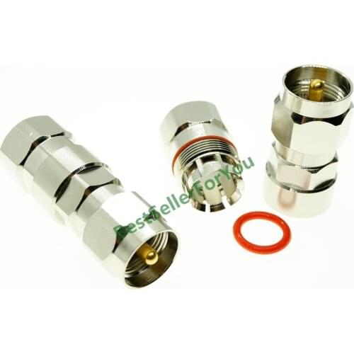 1Pcs Connector PL-259 UHF Male Plug 1/2" For Corrugated Copper Standard Andrew Heliax
