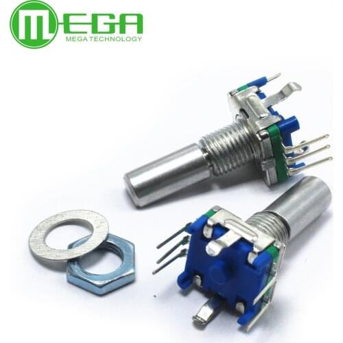 10PCS Rotary encoder,code switch/EC11/ digital potentiometer,with switch,5Pin, handle length 15mm 20mm