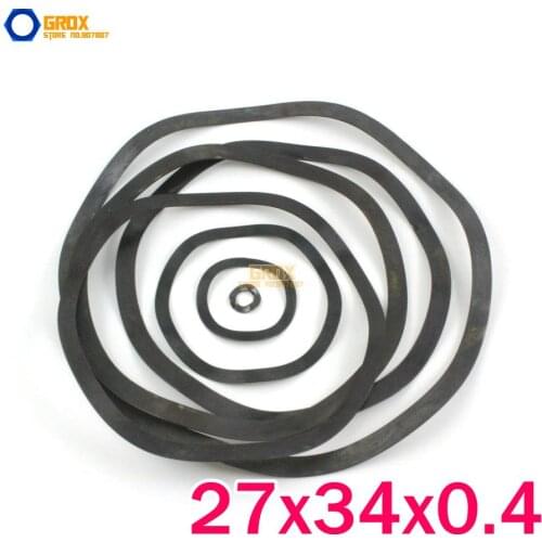 150 Pieces M27*34*0.4mm Wave Washer Spring Washer Carbon Steel Black Zine Plated