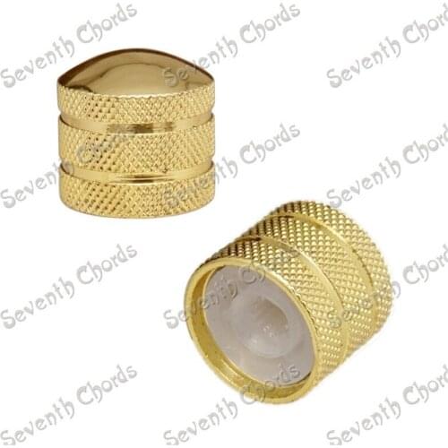 2Pcs Electric Guitar Bass Replacement Metal Dome Volume Tone Control Knobs Turn Button Chrome Black Gold Gun guitar accessories