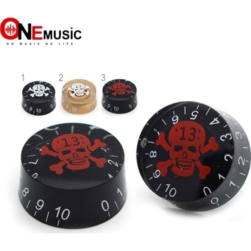4pcs Electric Guitar Speed Control Knob Skull Pattern for LP Guitar