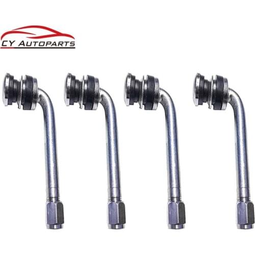YAOPEI 4 PCS High Quality 2.5 Chrome Tire Valve Stems 90 degree angled size XL,Universal Various Models