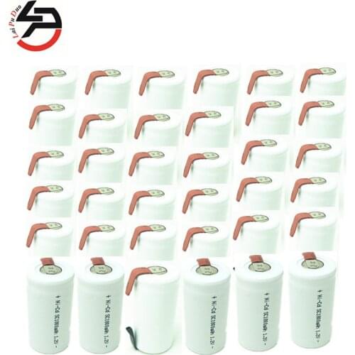 SC1800mAh Battery Cell Subc Batteria Rechargeable NI-CD 1.2V SC Accumulator 36 Pieces Included