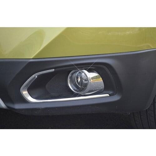 Car ABS Chrome Front Fog Lamp Fog Light Cover Sticker For SUZUKI1 SX4 S-CROSS 2014-2015