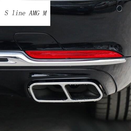 Car styling Rline Tail Throat Exhaust Pipe For Mercedes benz W222 S Class tail pipe exhaust pipe cover muffler tip accessories