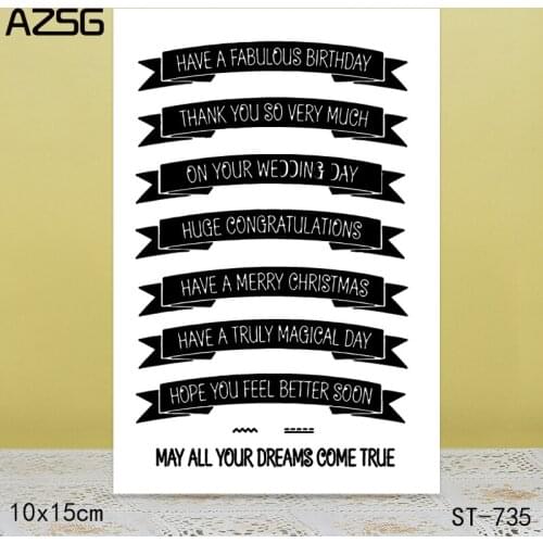 AZSG Blessing / Dear friend Clear Stamps/Seals For scrapbooking DIY Card Making/Album Silicone Decoration crafts 10*15cm