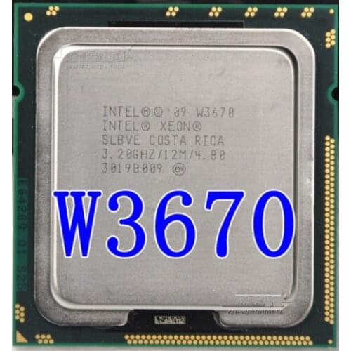 Intel Xeon W3670 w3670 CPU processor 3.2GHz LGA1366 12MB L3 Cache/Six-Core/ server CPU