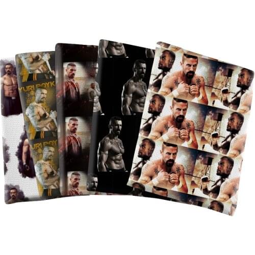 Boxing Champion Men Design Printed Bullet Textured Liverpool Patchwork Tissue Kids home textile 50*145cm