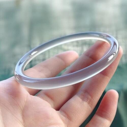 Natural Jade Bangle Women Fashion Charm Jewellery Genuine Chalcedony Bangles Real Chinese Jades Stone Accessories Jewelry Gifts