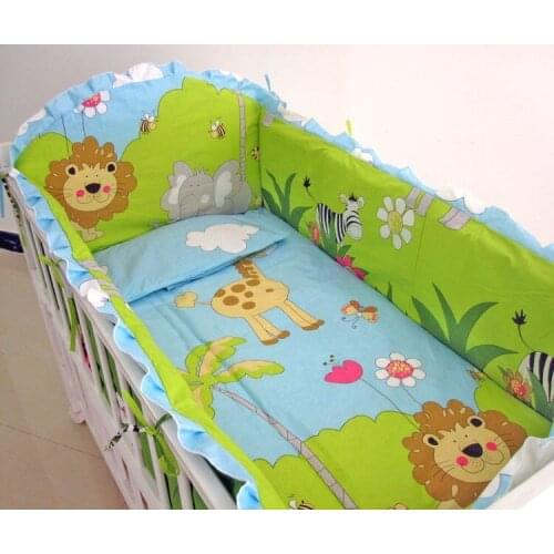 Baby bedding cribs for babies protetor de berço Toddler Baby Bed Linens crib bedding cot bumper (4bumper+sheet+pillow cover)