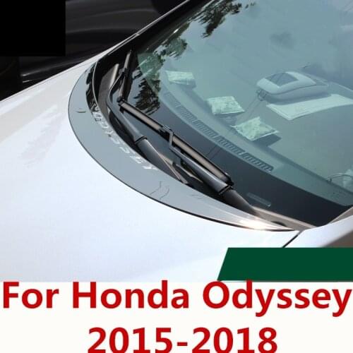 For Honda Odyssey 2015-2018 stainless steel Front Grille Hood Engine Cover Trim car styling Exterior decoration Auto Accessories