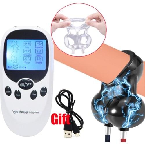 Electro Shock Sex Scrotum Sleeve,Male Penis Electro Stimulator,Bdsm Bondage Chastity Cock Cage,Sex Toy For Men Delay Masturbator
