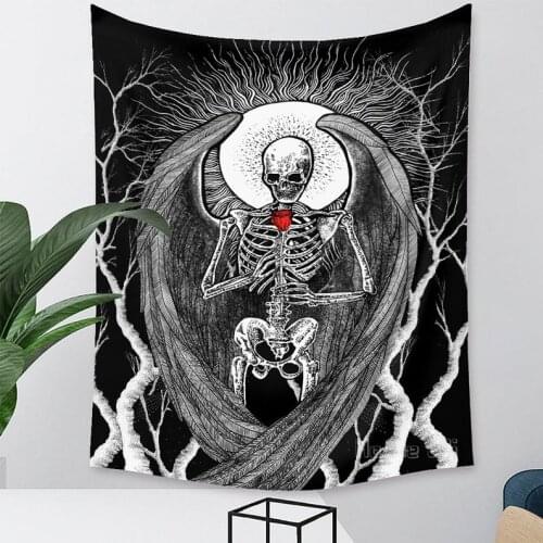 Skull Selection Tapestry Divination Wall Hanging Wall Cloth Tapestries Fabric Tapestry Yoga Carpet Home Decor