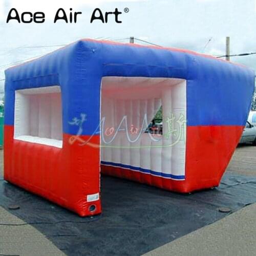 Customized inflatable ice cream kiosk,concession booth foods shop sale station with removable banners for party