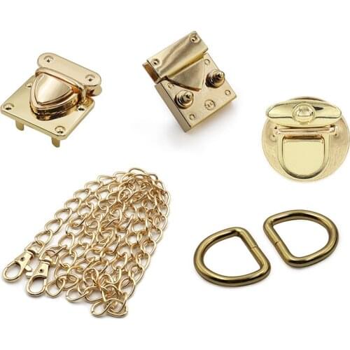 Leather craftsmanship shoulder bag metal accessories handbag DIY bag hardware accessories flip lock sewing accessories