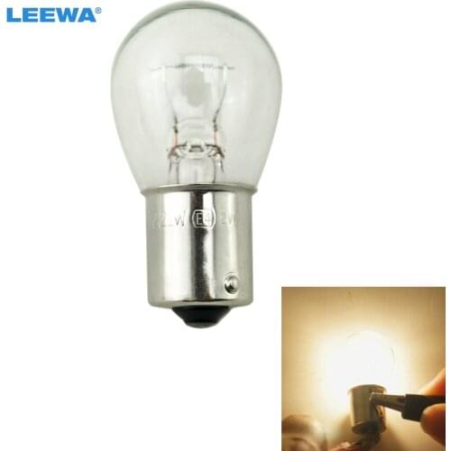 LEEWA 200pcs 24V 1156 BA15S S25 P21W Auto Clear Glass Lamp Turn Tail Bulb Truck Bus Indicator Halogen Lamp #CA1226