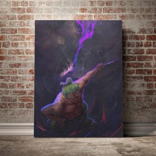 Hd Prints Picture Wall Artwork Roronoa Zoro Modular Painting One Piece Poster Anime Canvas Living Room Home Decoration Framework