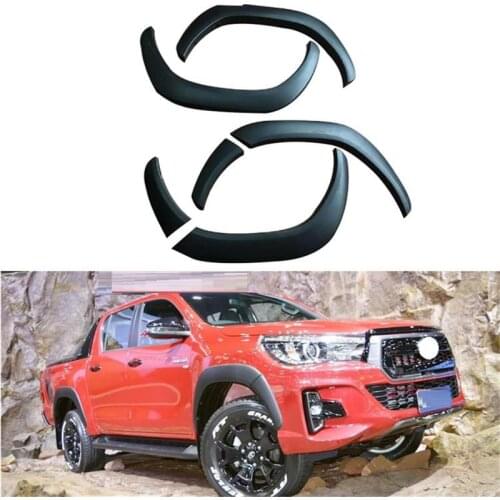 SMALL STYLING MOULDINGS AUTO ORIGNAL MATTE BLACK FENDER FLARE ACCESSORIES FIT FOR HILUX REVO ROCCO PICKUP CAR ACCESSORIES