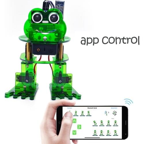 NEW! Keyestudio DIY 4-DOF Robot Kit Frog Robot for Arduino Nano Graphical Programming/Support IOS &Android APP Control