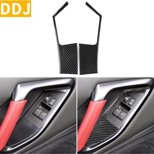 For Nissan GTR R35 2008-2016 Carbon Fiber Door Armrest Panel Sticker Window Control console Frame Cover Trim Decal Car Styling