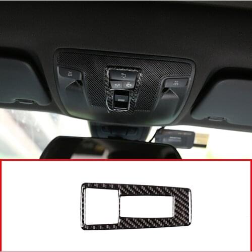 Real Carbon Fiber For Mercedes Benz CLA GLA A Class C117 X156 W176 A180 2013-2018 Car Front Reading Lamp Frame Stickers