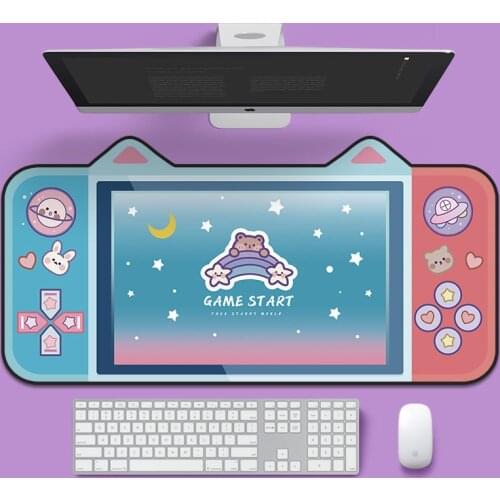 Anti-slip Rubber Mousepad Cute cartoon Cat Ear Thickened Mousepad gaming Keyboard Mousepad For Laptop Notebook pad For boy girl