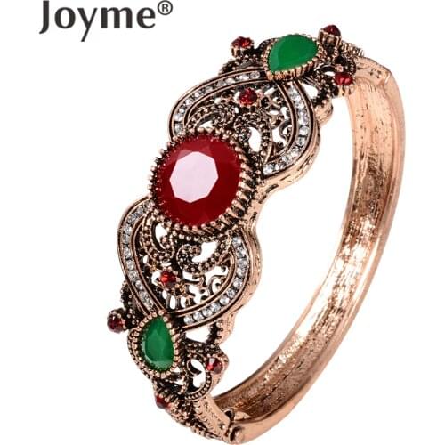 New Turkish Jewelry Charm Vintage Cuff Bracelets & Bangles For Women Antique Gold-Color Bohemia Indian Bangles Bijoux