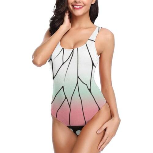 New Demon Slayer swimsuit for ladies shows slim cover belly one-piece sport bikini sexy spa conservative swimming suit