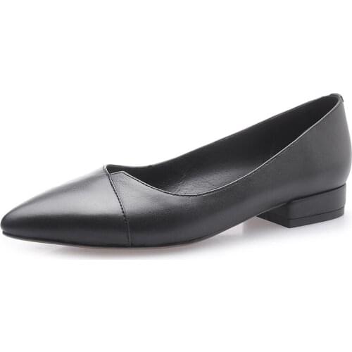 Leisure joker in 2019, the new party with shallow mouth single shoe leather low 40 and 41