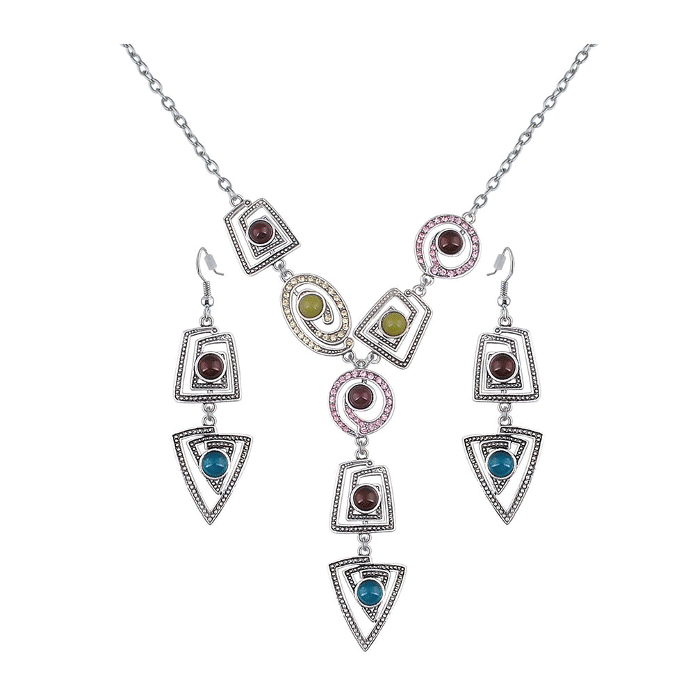 Charm Necklace Womens Fashion Accessories Brand Vintage Jewelry Necklace/Earrings Set Clavicle Alloy Wholesale/retail