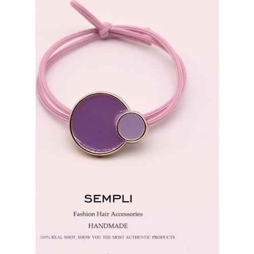 Nylon Double Elastic Hair Bands Macaron Geometric Woman Girls Hair Band Children Candy Color Hair headband Accessories Scrunchie