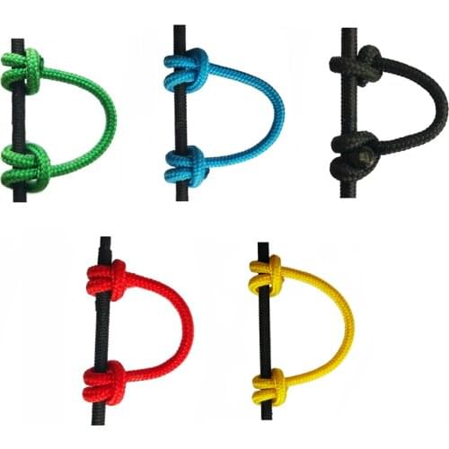 100cm Compound Bow D Ring Rope Adjustable DIY Release Tool 3.28ft Black Red Green Yellow Blue Archery Hunting Shooting D Loop