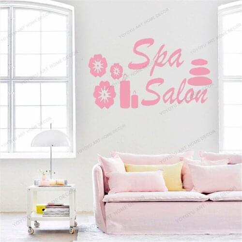 Spa Brush Salon Decal Wall Decal Window Sticker Headband Foot Massage Removable Wallpoof CX1169