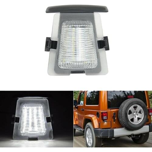 Rear Bumper White Led Number License Plate Light Lamp For Jeep Wrangler JK 07-18