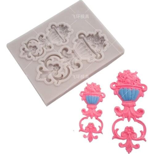 Vintage Plaque Silicone Mold Pastry Bag Stencil Angel Frame Cake Decorating Tools Sugarcraft Cupcake Canetas Baking