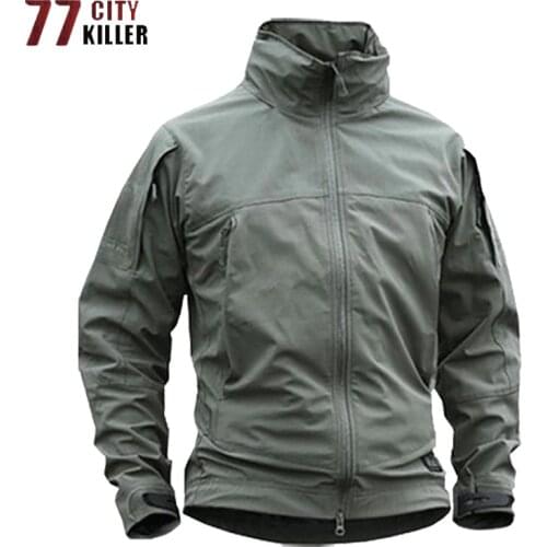 Waterproof Tactical Jacket Men Military Soft Shell Windproof Hooded Mens Coats City Combat Commute Army Outdoor Jackets S-3XL