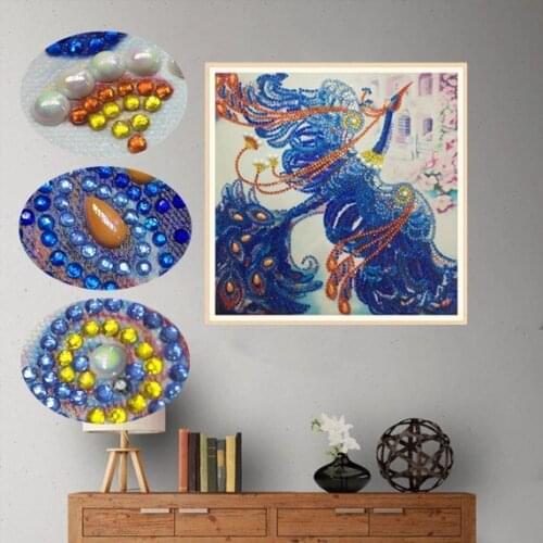 Animal Diamond Special Shaped Diamond Painting Cross Stitch Phoenix Bird 5D Diy Home Decoration Round Crystal Drill Painting