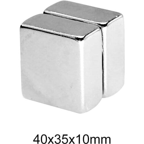 1/2PCS 40x35x10 Thick Quadrate Permanent Magnets 40mm X 35mm Neodymium Magnet sheet 40x35x10mm Strong Powerful Magnet 40*35*10